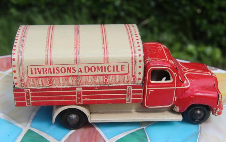 leuk wagentje blikken speelgoed franse tippco + reclame, Antiek en Kunst, Antiek | Speelgoed, Ophalen of Verzenden