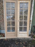 2 glas in lood schuifdeuren, Gebruikt, Binnendeur, Ophalen of Verzenden, Schuifdeur
