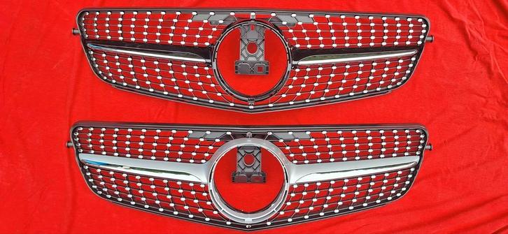 Mercedes W204 C204 C Klasse  Diamond Grill Koelergrill  AMG-, Auto-onderdelen, Carrosserie en Plaatwerk, Motorkap, Mercedes-Benz