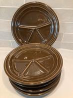 Vintage fonduebord, chocoladebruin (281025), Huis en Inrichting, Keuken | Servies, Ophalen of Verzenden, Gebruikt, Aardewerk, Overige stijlen