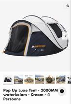 Deryan 4 persoons pop up tent 2000MM waterkolom cream, Ophalen of Verzenden, Nieuw, Tot en met 4