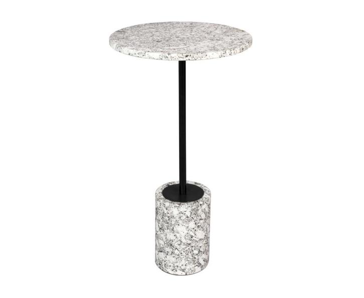 Dutchbone Gunnar bijzettafel wit | Van €299, nu, Huis en Inrichting, Tafels | Bijzettafels, Nieuw, Rond, Minder dan 55 cm, Hout