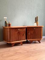 Vintage nachtkastjes set, Huis en Inrichting, Kasten | Dressoirs, Ophalen of Verzenden, Zo goed als nieuw, 25 tot 50 cm, Minder dan 50 cm