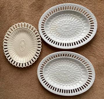 Antieke creamware engelse schalen, W.Smith en Wedgwood beschikbaar voor biedingen