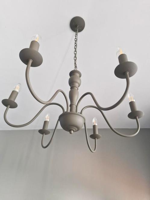 Klassieke Kroonluchter - 6 Armen, Huis en Inrichting, Lampen | Kroonluchters, Zo goed als nieuw, Metaal, Ophalen