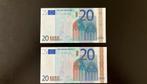 2x €20,- Draghi - Nederland (P) R030, Ophalen of Verzenden, Euro's, Setje