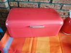 Mooie rode emaille broodtrommel., Antiek en Kunst, Ophalen of Verzenden