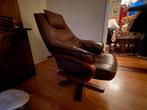 Lederen relax fauteuil, Huis en Inrichting, Fauteuils, Ophalen, Zo goed als nieuw, 75 tot 100 cm, 50 tot 75 cm