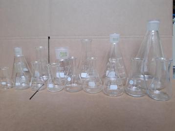 laboratorium erlenmeyer flask glaswerk Schott Duran korting beschikbaar voor biedingen