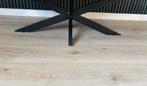 Deensovaal salontafel mangohout zwart, Huis en Inrichting, Tafels | Salontafels, Zo goed als nieuw, Minder dan 50 cm, Ovaal, 50 tot 100 cm
