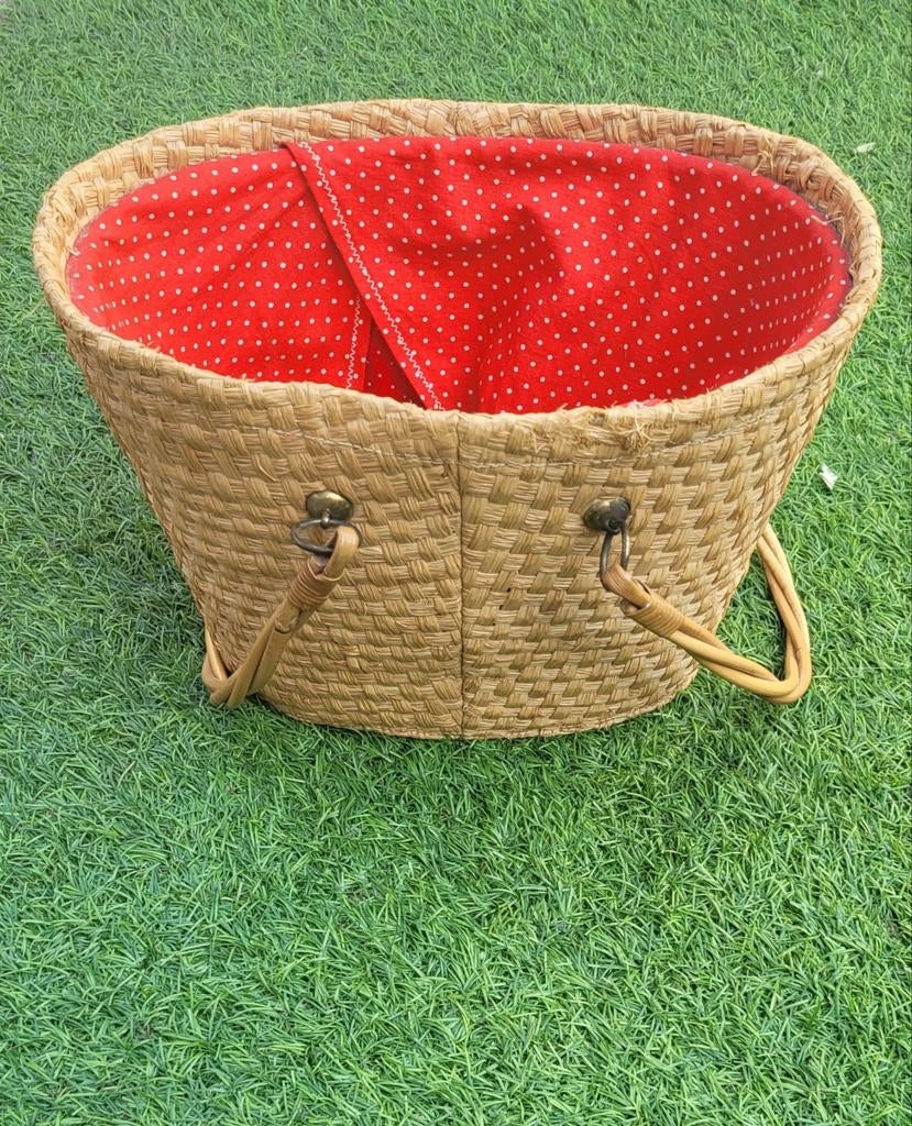 Vintage retro picknickmand jaren 50-60, Ophalen of Verzenden, Gebruikt