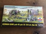 Esci Duitse Kanonnen 1/72 Nieuw in Doos, Overige merken, 1:50 of kleiner, Overige typen, Nieuw