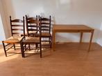Eettafel ikea uitschuifbaar met 4 stoelen (alleen als set), Huis en Inrichting, Complete inboedels, Ophalen of Verzenden
