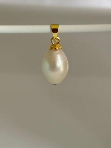 Mooie Parel Hanger Grote Witte Barok Parel Goud beschikbaar voor biedingen