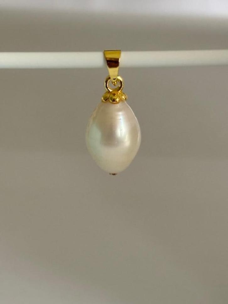 Mooie Parel Hanger Grote Witte Barok Parel Goud, Sieraden, Tassen en Uiterlijk, Kettinghangers, Nieuw, Goud, Wit, Ophalen of Verzenden