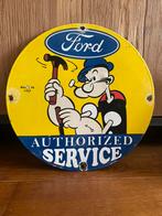 Ford Popeye Emaille bord, Verzamelen, Merken en Reclamevoorwerpen, Ophalen of Verzenden, Zo goed als nieuw, Reclamebord