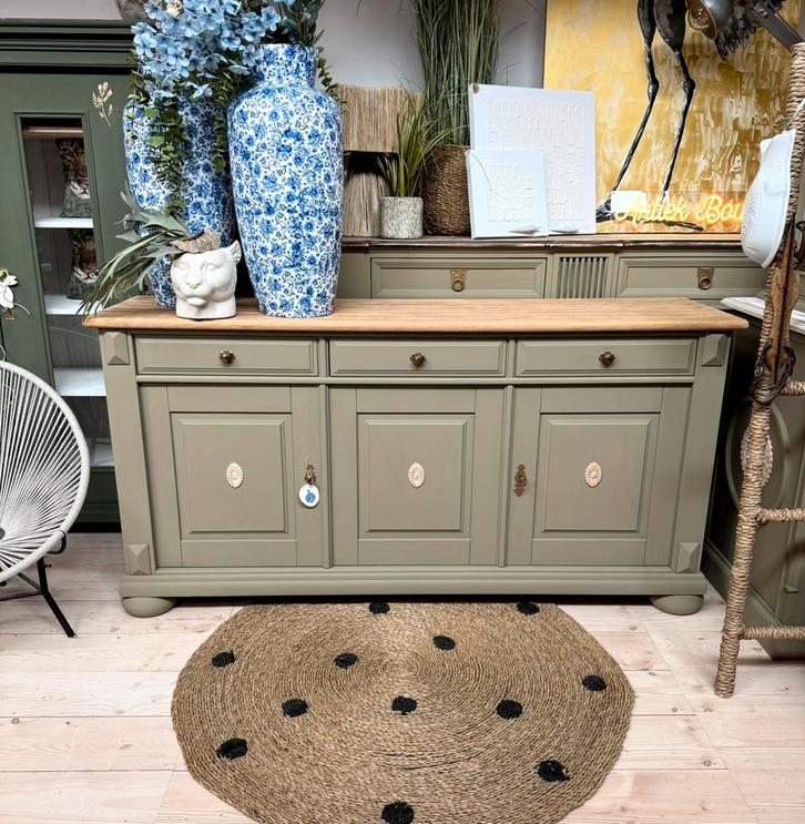 Dressoir ladekast commode linnenkast meidenkast taupe, Huis en Inrichting, Kasten | Dressoirs, Zo goed als nieuw, 150 tot 200 cm