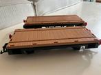 Set van 2 x Playmobil 4105 vintage platte goederenwagon, Kinderen en Baby's, Speelgoed | Playmobil, Ophalen of Verzenden, Gebruikt