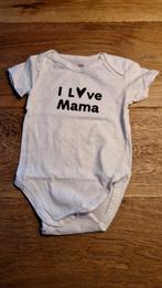 Romper met tekst i love mama maat 62/68, Kinderen en Baby's, Babykleding | Maat 62, Nacht- of Onderkleding, Meisje, Nieuw, Ophalen of Verzenden