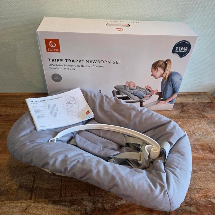 Stokke tripp trapp newborn set, Kinderen en Baby's, Kinderstoelen, Zo goed als nieuw, Meegroeistoel, Ophalen