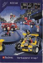 Retro reclame 1995 Lego Technic racewagen brandweerwagen, Ophalen of Verzenden