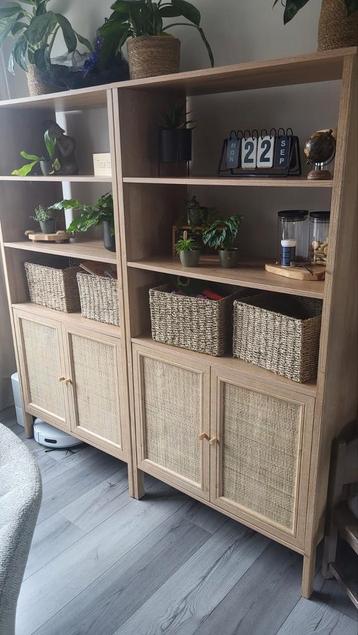Bohemian/Japandi boekenkasten (2x) beschikbaar voor biedingen
