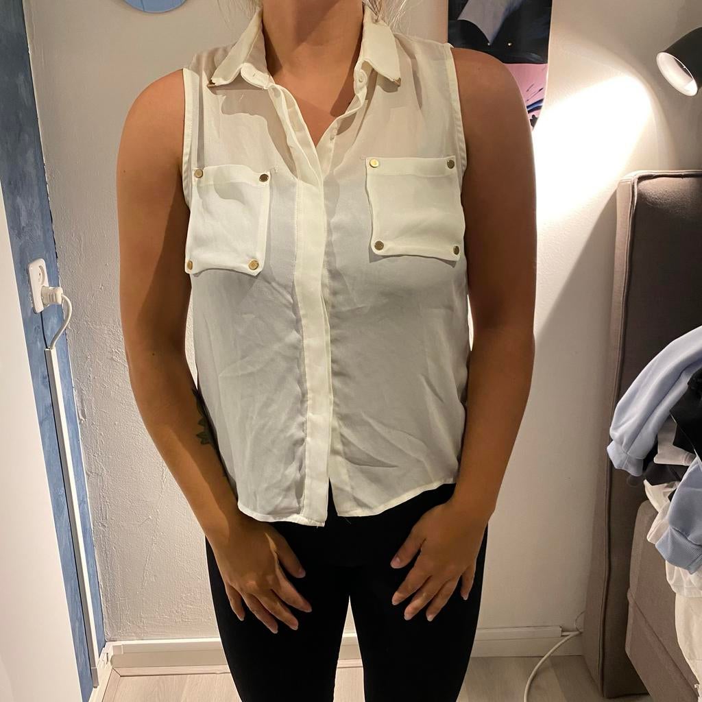 Mouwloze blouse Vera&Lucy - Maat s, Ophalen of Verzenden, Zo goed als nieuw, Maat 36 (S), Wit