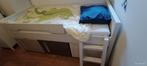 Halfhoog bed met trap en opberg boxen, Ophalen, 85 tot 100 cm, Gebruikt, Matras