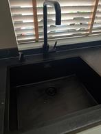 Spoelbak en kraan, Gebruikt, Zwart, Minder dan 100 cm, 25 tot 50 cm