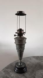 Antieke olielamp, Tin met marmeren voet, Ophalen