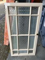 Antiek raam met geëtst glas, Doe-het-zelf en Verbouw, Glas en Ramen, Ophalen, Gevelraam of Ruit, Gebruikt, Minder dan 80 cm