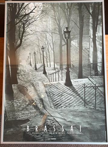 Mooie zwart/wit foto-poster Parijs trappen van de montmartre beschikbaar voor biedingen
