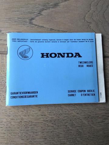 Honda bromfiets/motor Service couponboekje