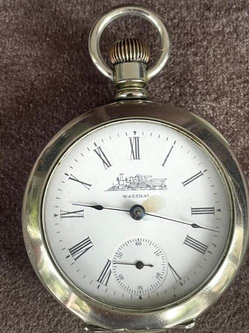 American Waltham railway zakhorloge, Sieraden, Tassen en Uiterlijk, Horloges | Antiek, Overige merken, Staal, Verzenden