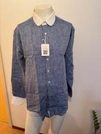 NIEUW Peaky Blinders Shirt Linnen XL Blauw, Verzenden, Nieuw, Blauw, Halswijdte 43/44 (XL)