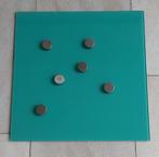 Glazen magneetbord 40 x 40, inclusief 6 stevige magneten, Magneetbord, Ophalen of Verzenden, Zo goed als nieuw