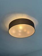 Donkergrijze ronde plafondlamp, Ophalen of Verzenden, Zo goed als nieuw, Stof