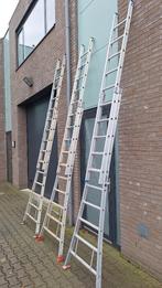 1x Solide 2 delige schuif ladders - trappen 2x10 treden., Ophalen, ., Zo goed als nieuw, .