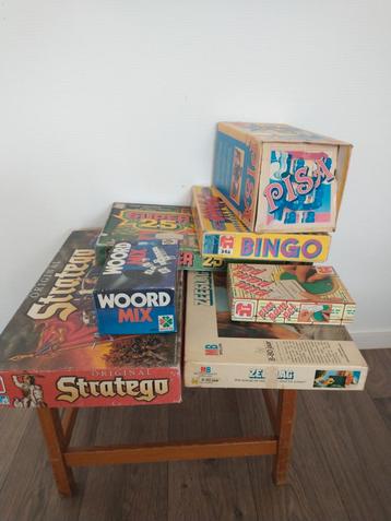 Pakket van 7 spellen, oa. Pisa, Stratego, Zeeslag, Bingo beschikbaar voor biedingen