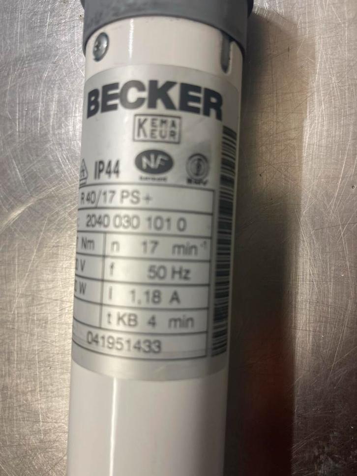 Zonnescherm Motor - Becker R40/17 PS+, Doe-het-zelf en Verbouw, Rolluiken, Gebruikt, Minder dan 100 cm, Wit, Elektrische bediening