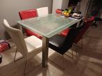 Eettafel - 150x90x75 cm, Huis en Inrichting, Tafels | Eettafels, Gebruikt, Glas, Vijf personen of meer, 150 tot 200 cm
