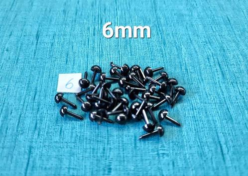 Steekoogjes 6mm - 10 paar voor € 1,65, Hobby en Vrije tijd, Breien en Haken, Nieuw, Breien of Haken, Overige typen, Verzenden