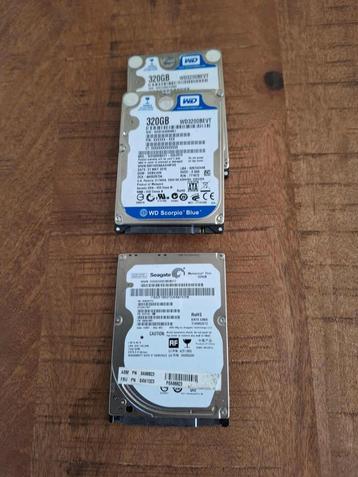 Hdd 320gb, meerdere stuks, 4,50 p/stuk alle 4 voor 15 euro beschikbaar voor biedingen