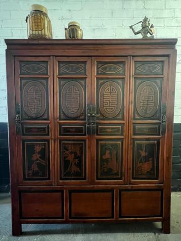 Chinese bruidskast chinees kast handbeschilderd vintage beschikbaar voor biedingen
