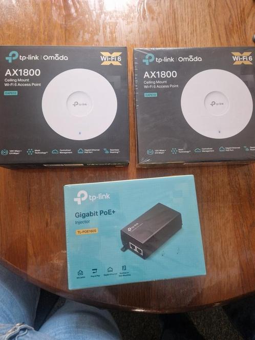 Tp link omada ax1800 wifi6 EAP610 2x splinternieuw, Computers en Software, Accesspoints, Nieuw, Ophalen of Verzenden