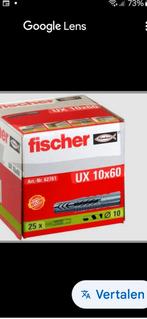 Fischer UX 10x60 pluggen, Doe-het-zelf en Verbouw, IJzerwaren en Bevestigingsmiddelen, Ophalen of Verzenden, Zo goed als nieuw