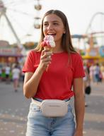 Trendy Valentino Heuptasje/Kangoeroe - Wit/Rood, Ophalen of Verzenden