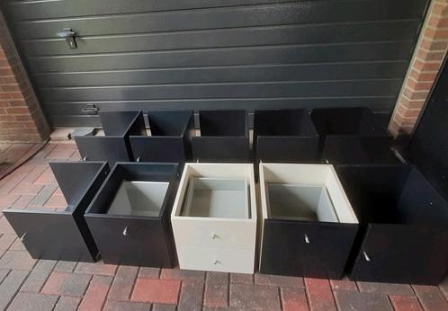 7 deurtjes,  3 ladekastjes voor ikea Kallax Vakkenkast, Huis en Inrichting, Kasten | Ladekasten, Zo goed als nieuw, Ophalen