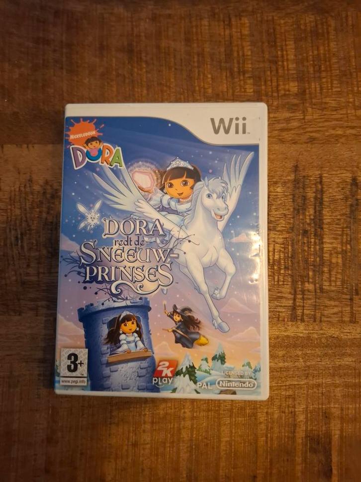 Nintendo wii Dora red de Sneeuw Prinses., Spelcomputers en Games, Games | Nintendo Wii, Zo goed als nieuw, Avontuur en Actie, 3 spelers of meer