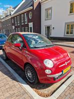 Fiat 500 cabrio rood uit 2010., Beige, Cabriolet, Leder en Stof, Bedrijf